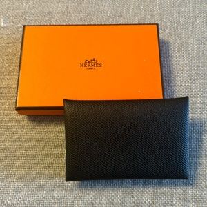 BNIB Hermes Calvi in Epsom Leather